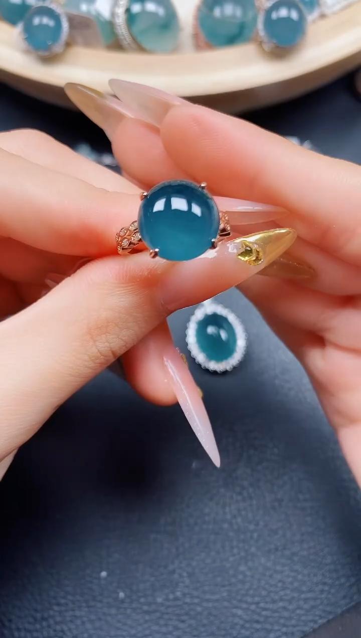 【闪购商品】翡翠戒指银S925镶嵌翡翠