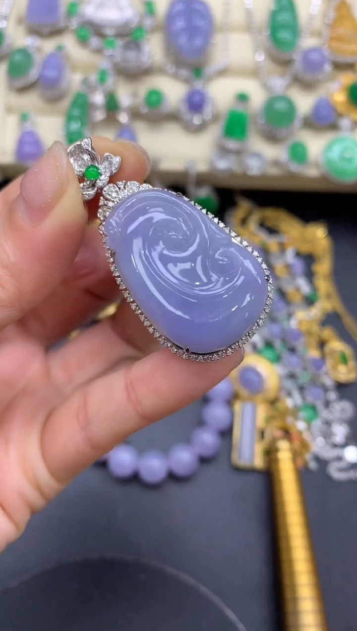 【闪购商品】翡翠颈饰18K金镶嵌479-中国好珍宝