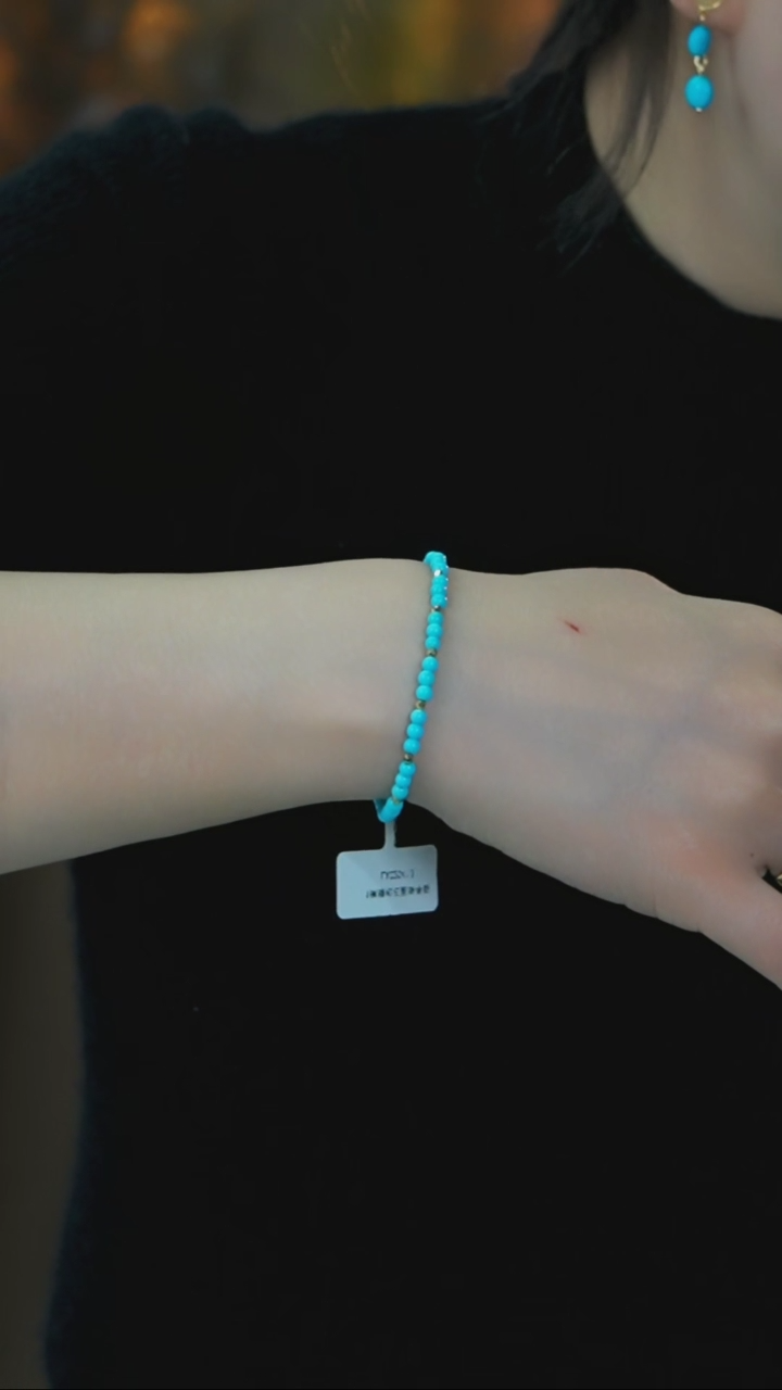 【闪购商品】绿松石手链18K金镶嵌发货一件