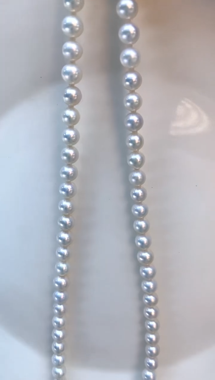 【闪购商品】淡水珍珠项链银S925镶嵌6-7