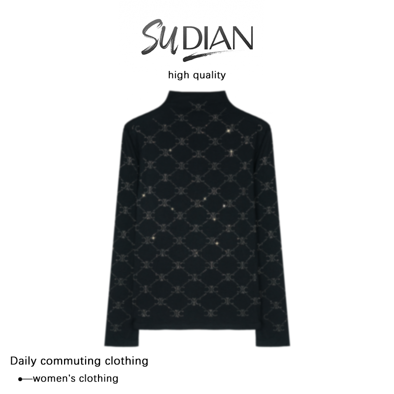 时尚重工烫钻字母气质百搭内外两穿打底衫Q23CD1552