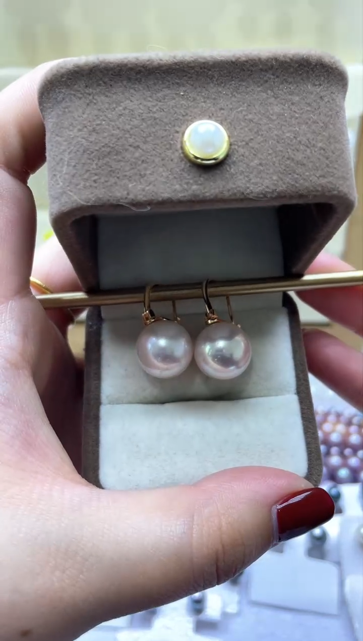 【闪购商品】淡水珍珠耳饰银S925镶嵌耳饰