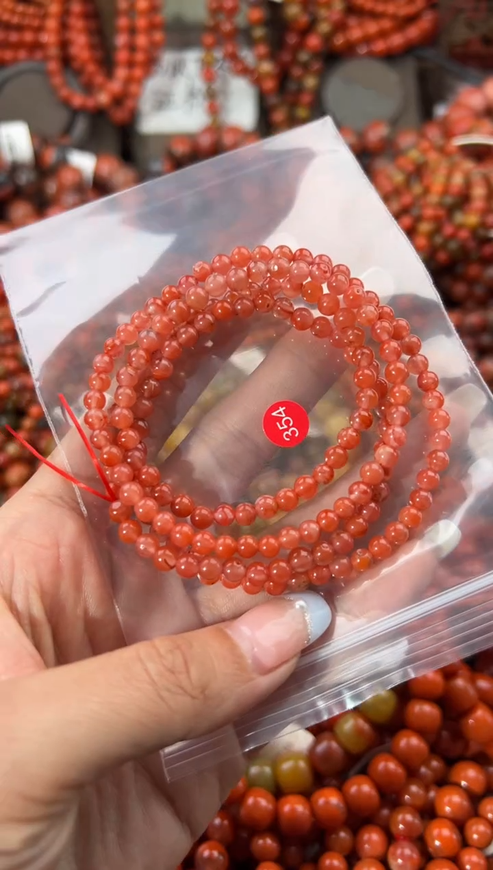 未镶嵌手串南红玛瑙4+