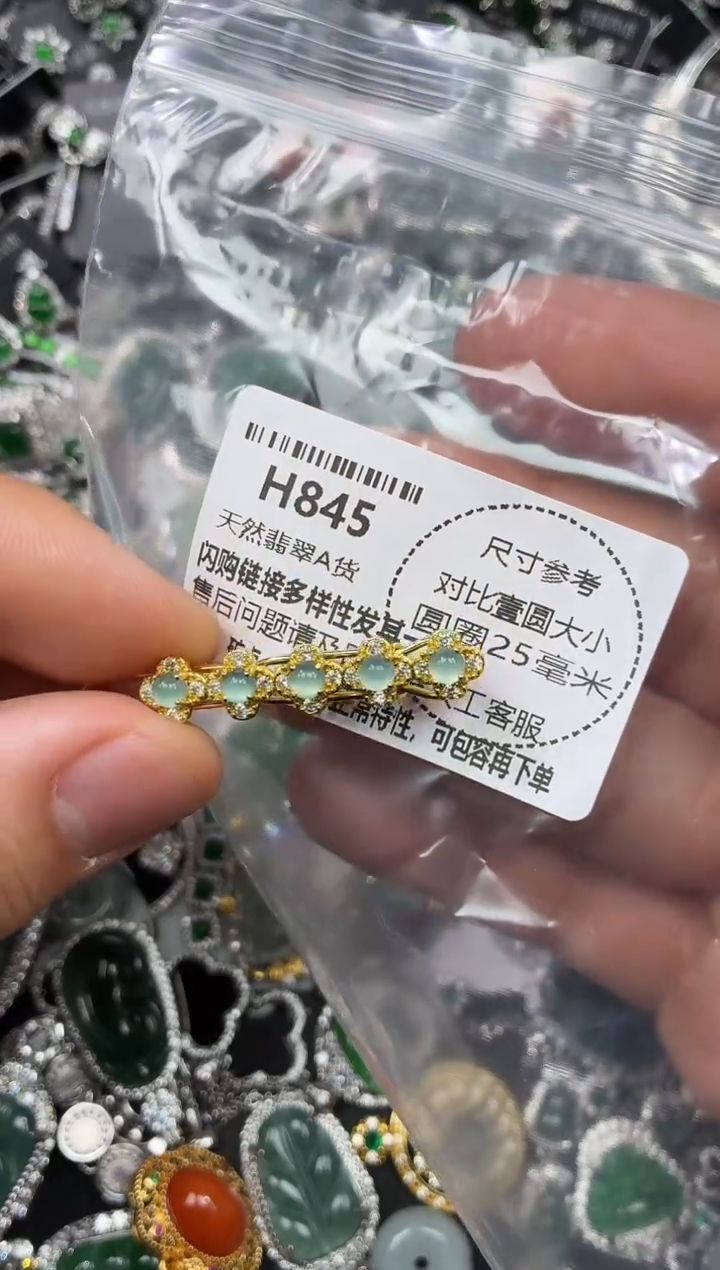 颈饰未镶嵌翡翠H845发夹