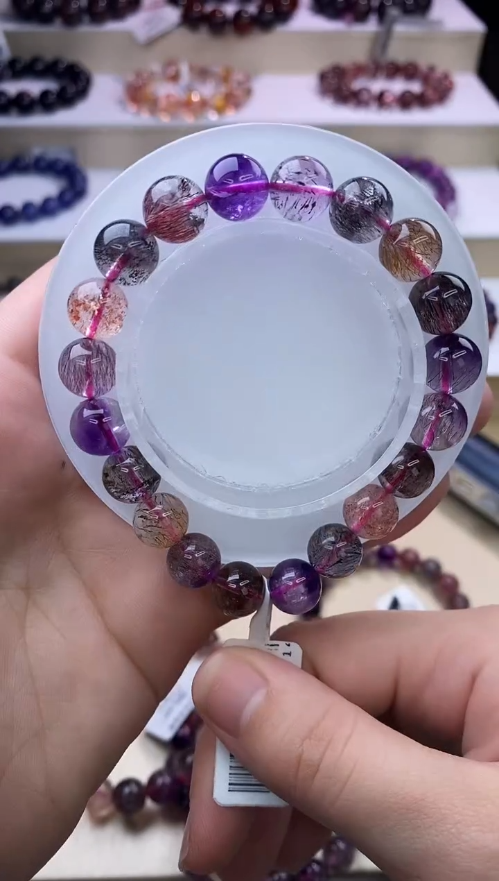 【闪购商品】水晶手链未镶嵌黑加仑超七单圈10m+