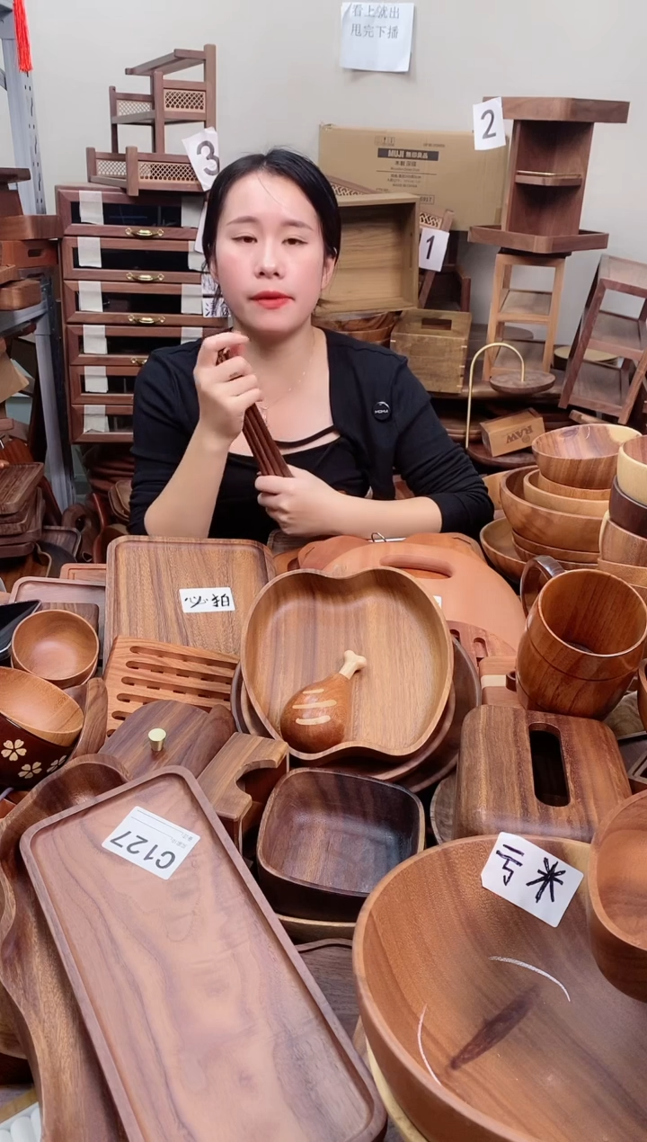 木 北美黑胡桃木筷子  到手10双  A