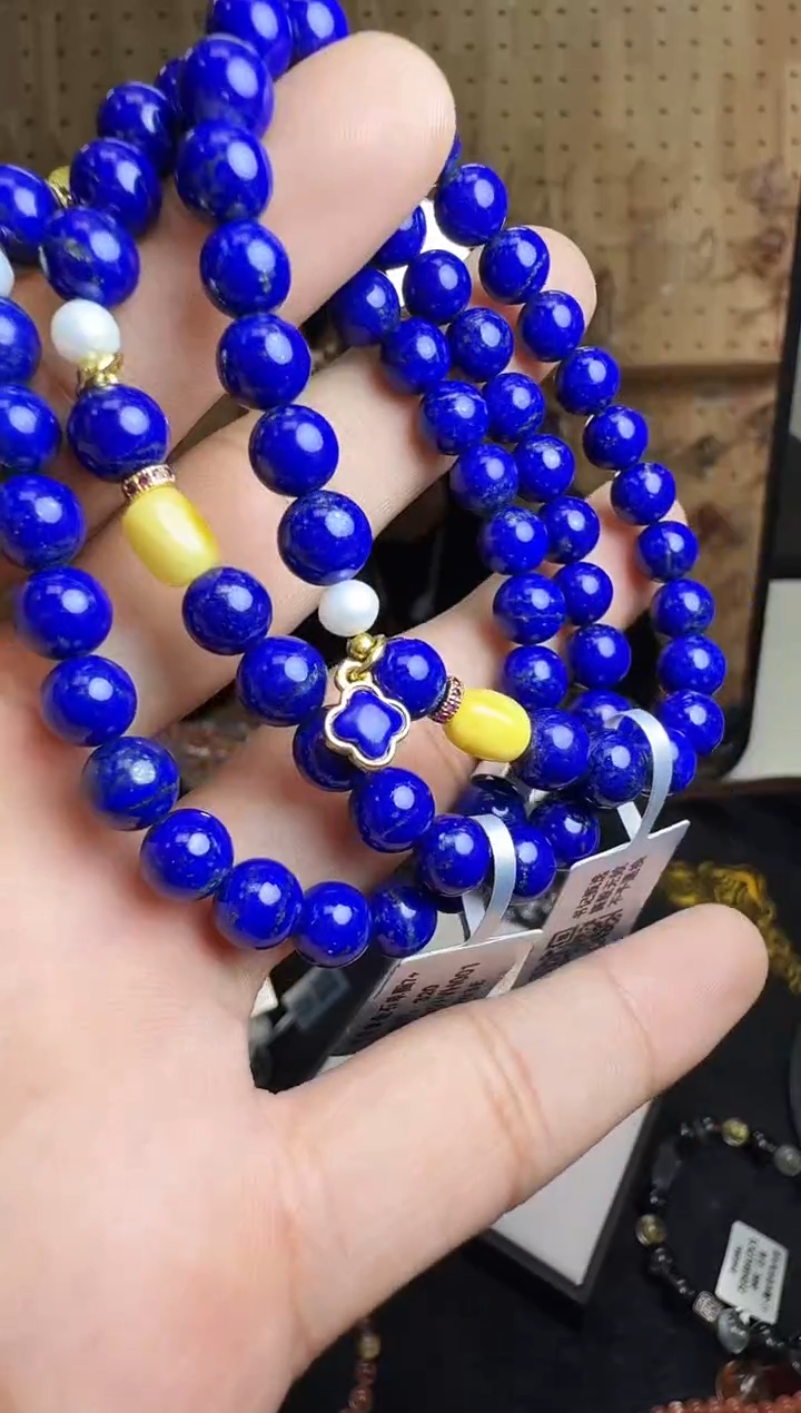 未镶嵌青金石手链村0394 约7mm 多样性发一件