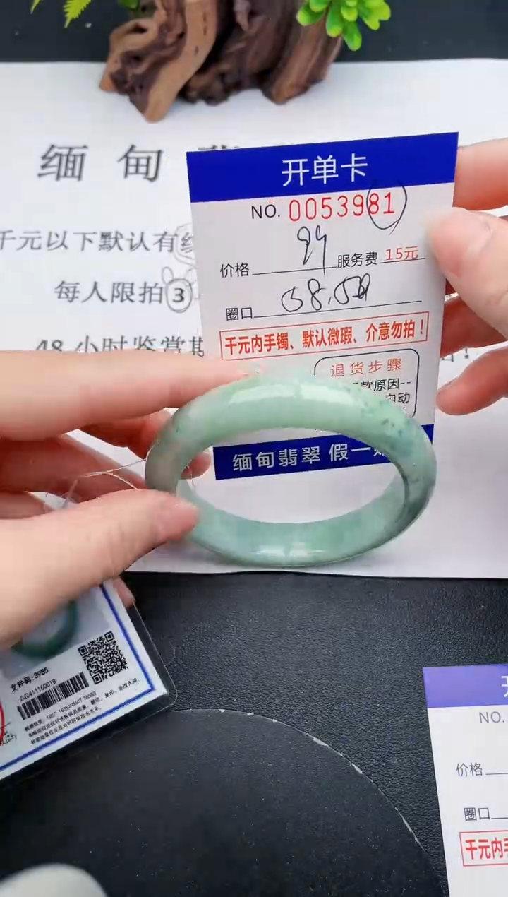 【闪购商品】翡翠手镯未镶嵌81天然翡翠A货