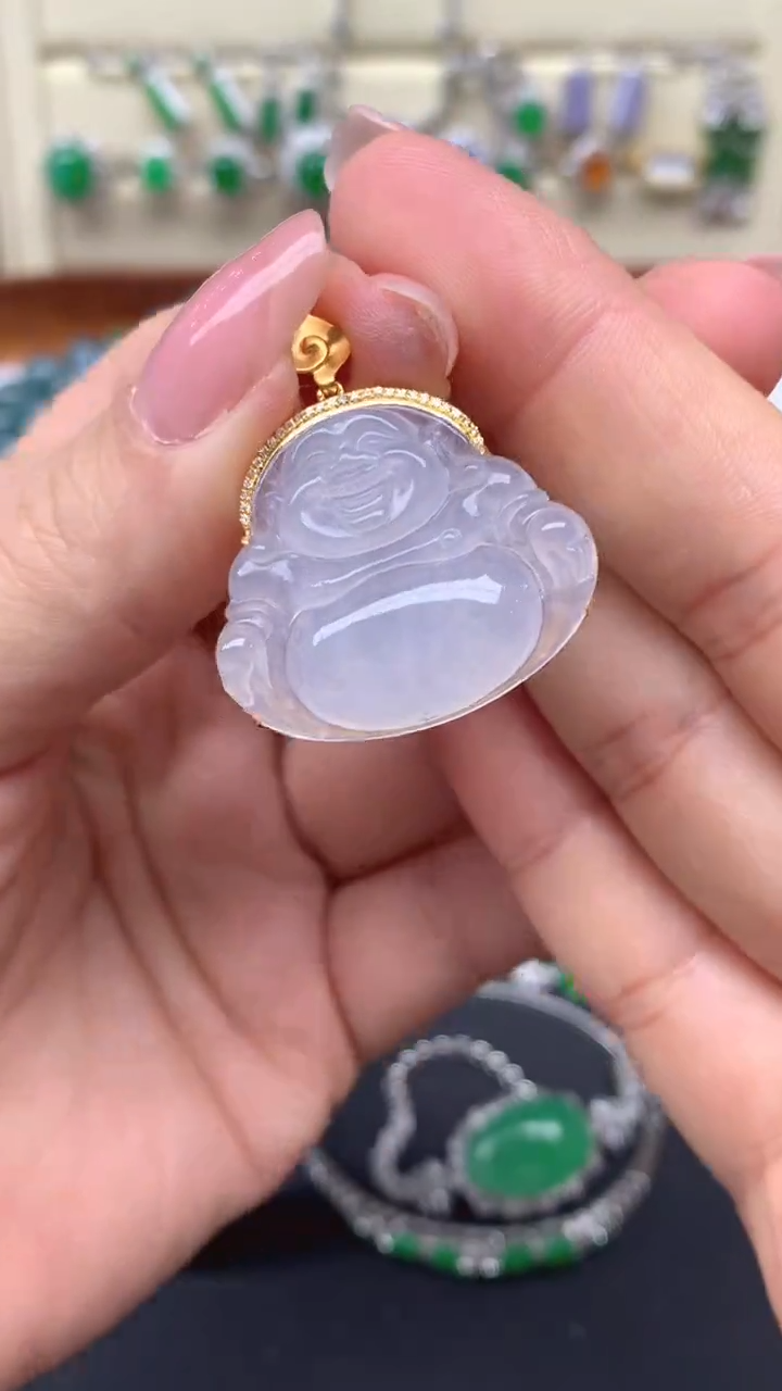 【闪购商品】翡翠颈饰18K金镶嵌202-天然翡翠