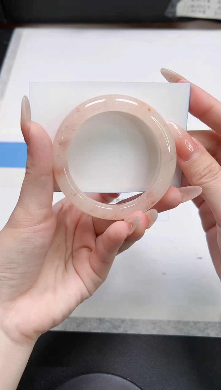 【闪购商品】石英质玉未镶嵌手镯161-52.5桃花