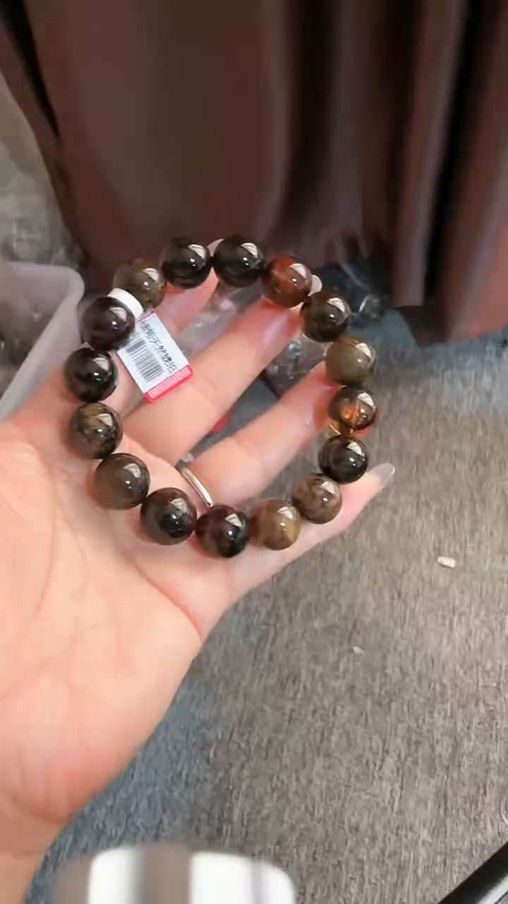 【闪购商品】琥珀手链未镶嵌规格14微瑕翁珀手串#39