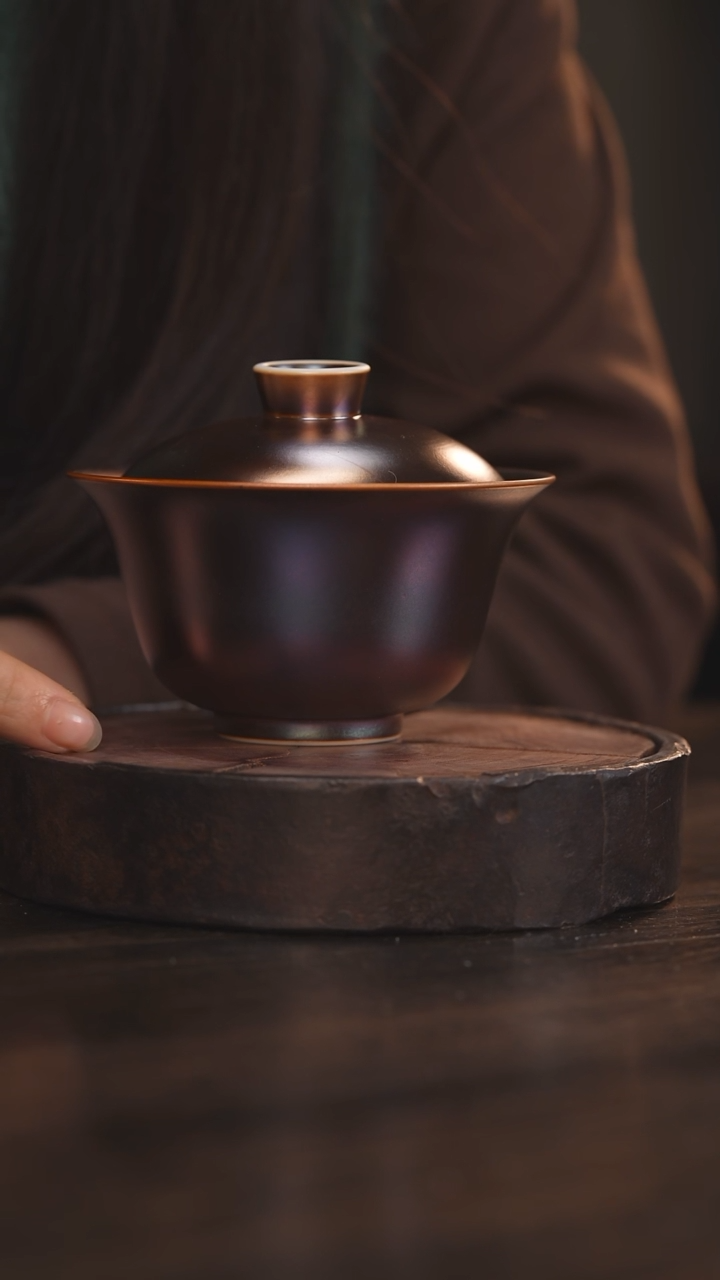 【闪购商品】杯64柴房陶瓷丨窑宝盖碗