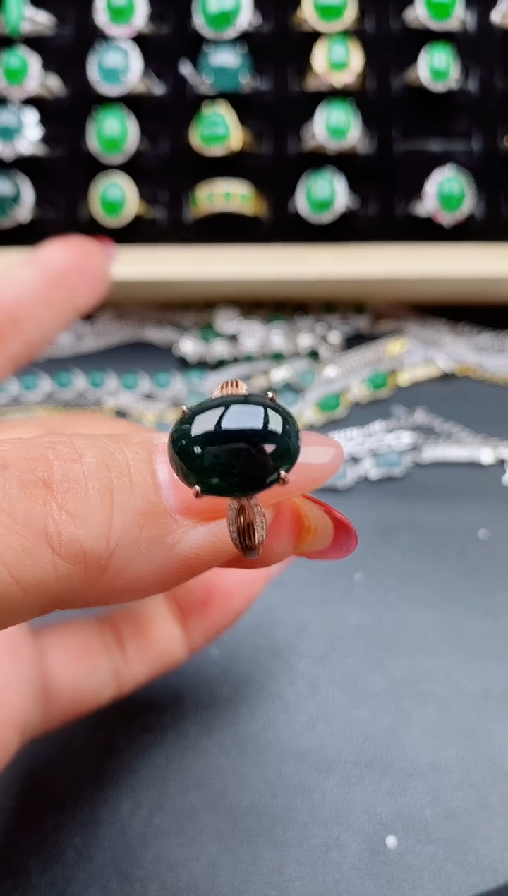 【闪购商品】翡翠戒指银S925镶嵌321321