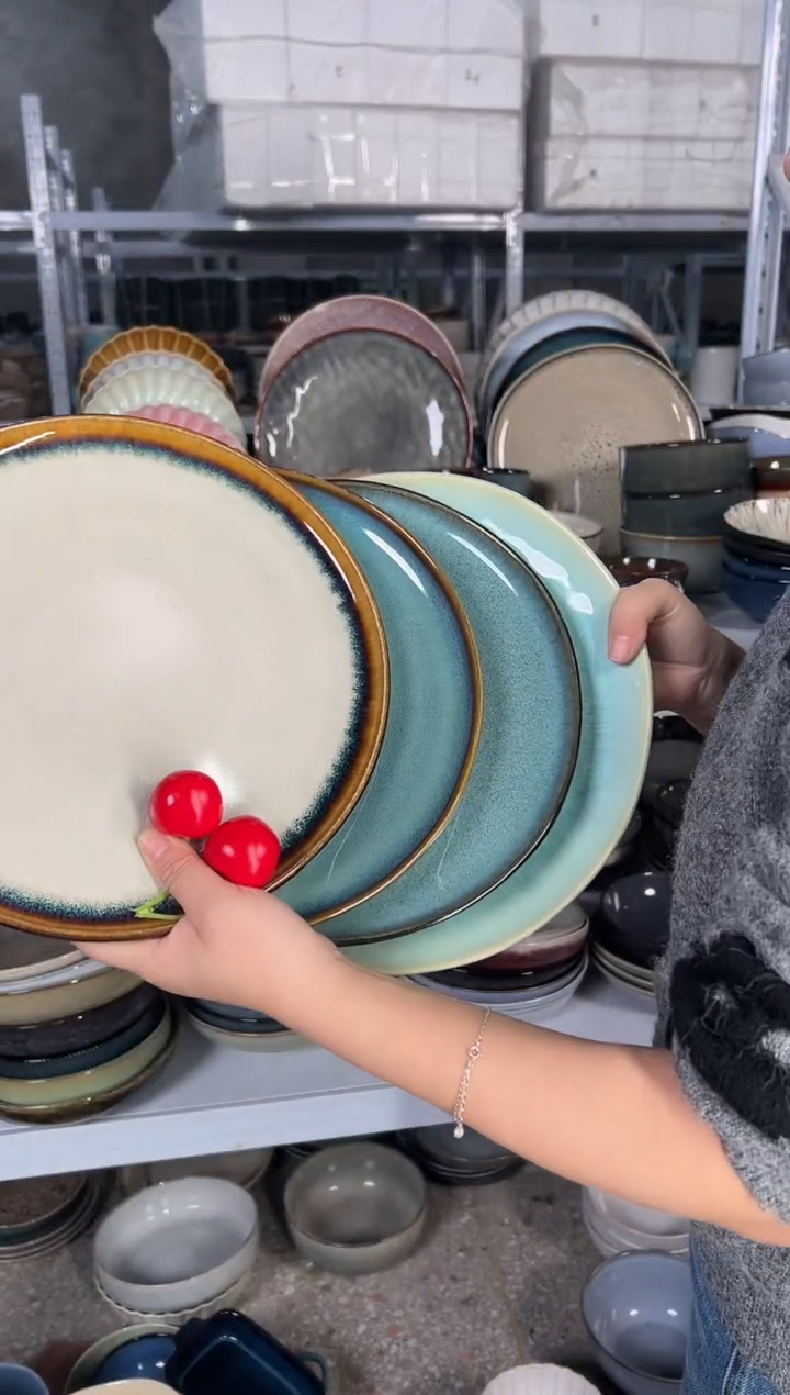 陶瓷外贸尾货瑕疵满20包邮X4大盘