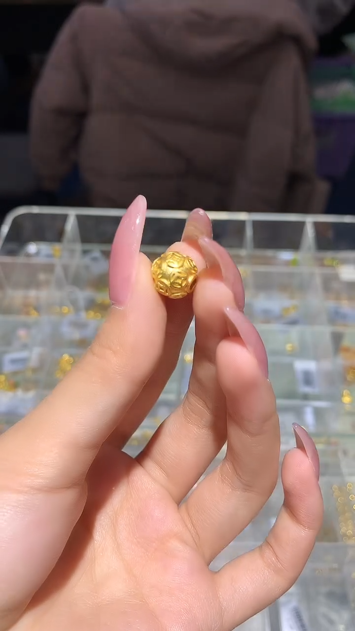 【闪购商品】定制足金吊坠(不含链)路路通铜钱吊坠