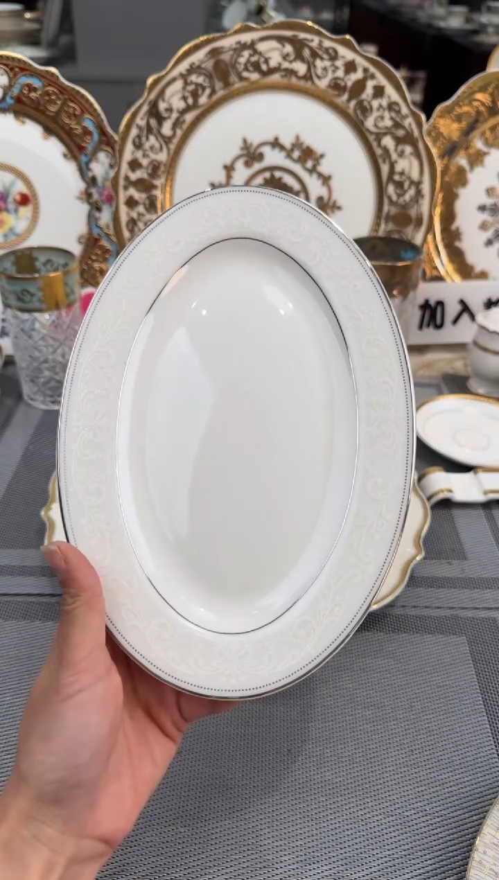 【闪购商品】瓷片9寸鱼盘1个  福利价  福利价