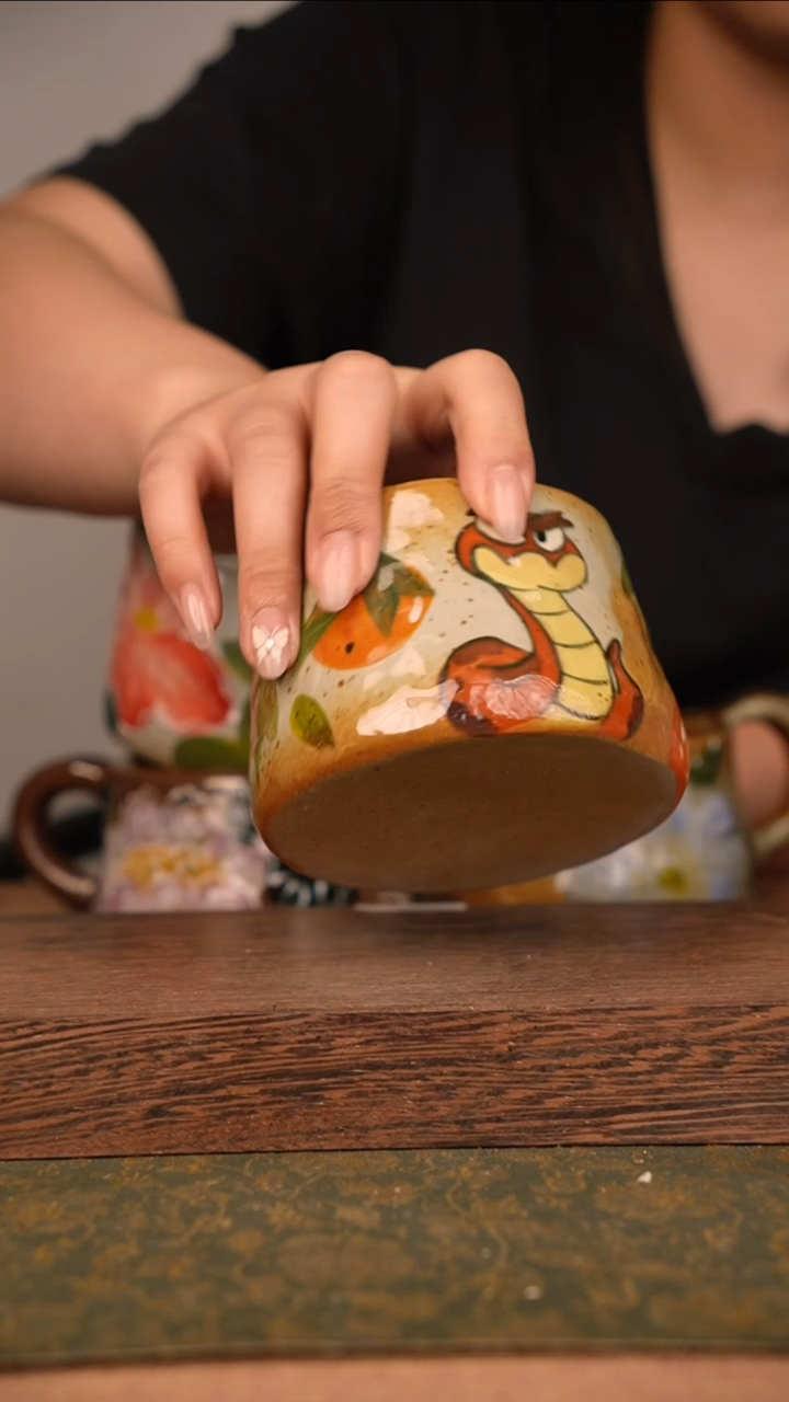 摆件泥垚手作 景德镇手工手绘器物