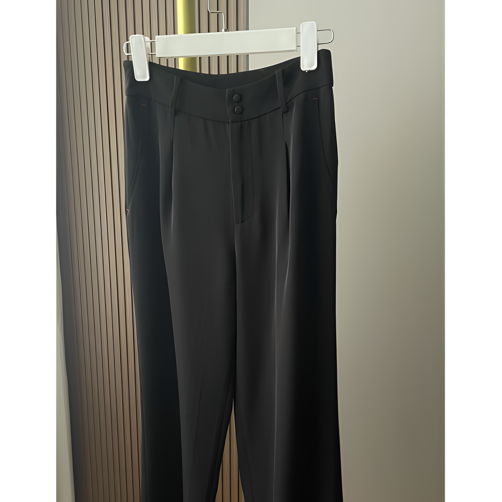 黑色白色裤女2025新款春秋直筒裤垂感高级感休闲夏季小个子西装裤