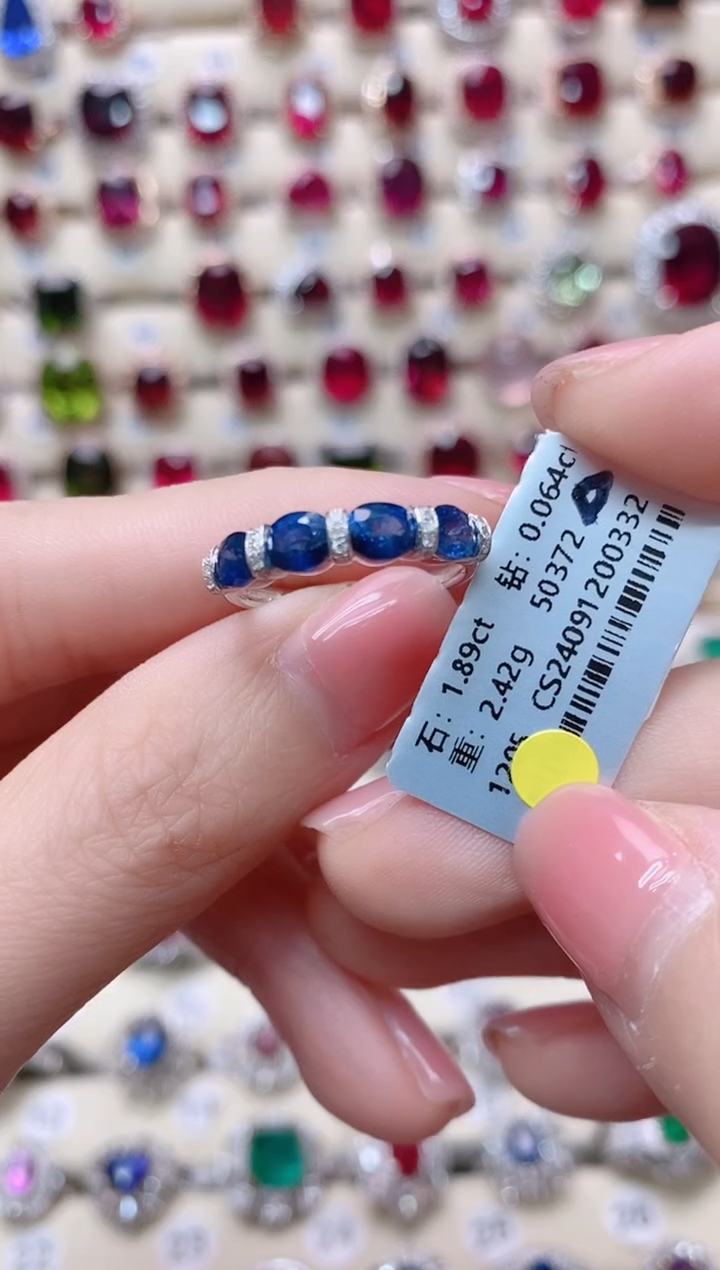 【闪购商品】蓝宝石18K金戒指18K金镶嵌1