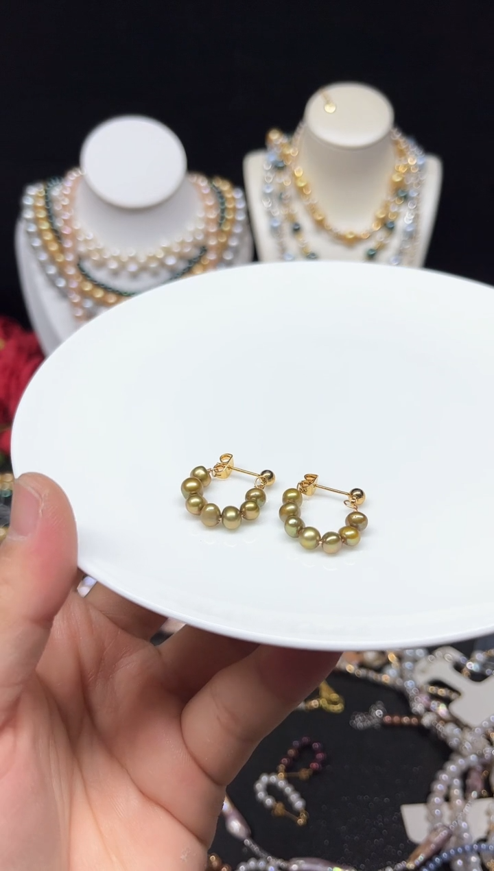 【闪购商品】淡水珍珠耳饰未镶嵌多人
