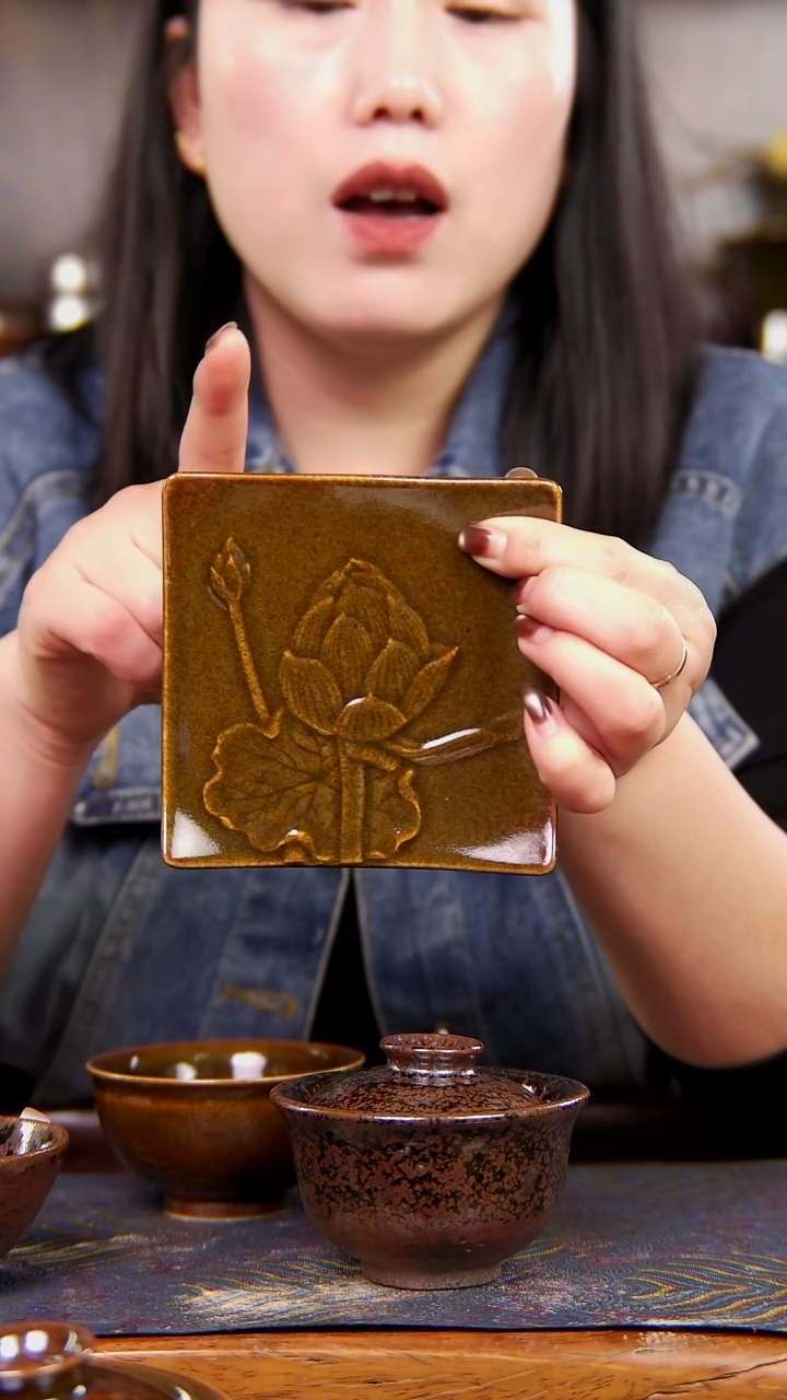 鳝鱼黄色杯垫原矿釉