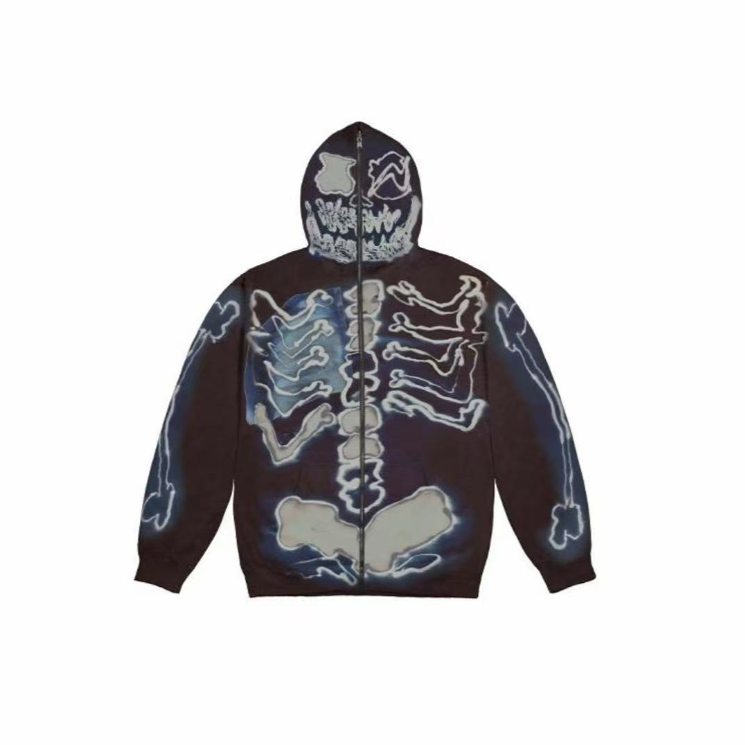 travis scot 联名藤原浩 黑色拉链卫衣