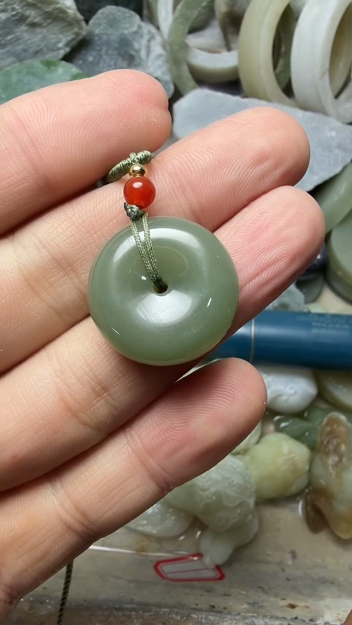 颈饰未镶嵌和田玉平安扣 拍一发一 商品多样性发货 