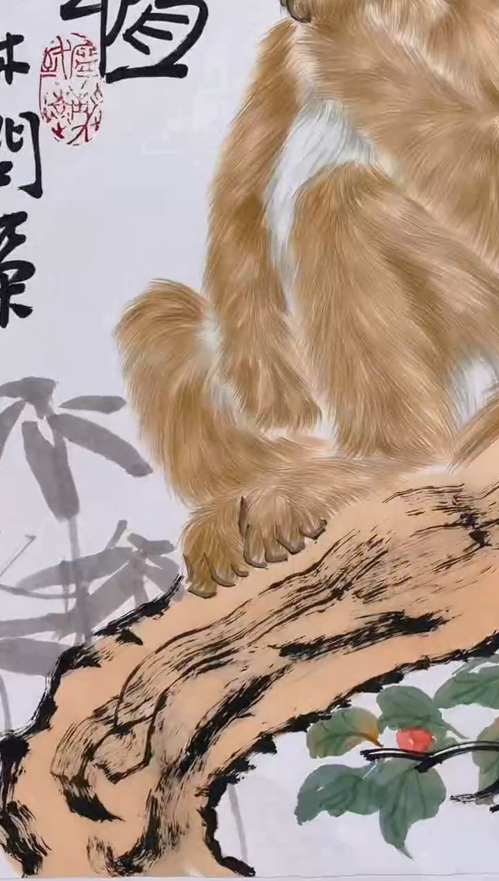 【闪购商品】绘画王冠人-1平尺工笔-国画作品