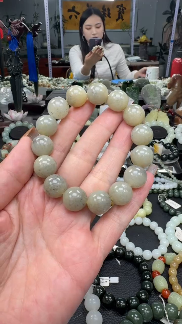 未镶嵌手串和田玉新疆且末糖青花14