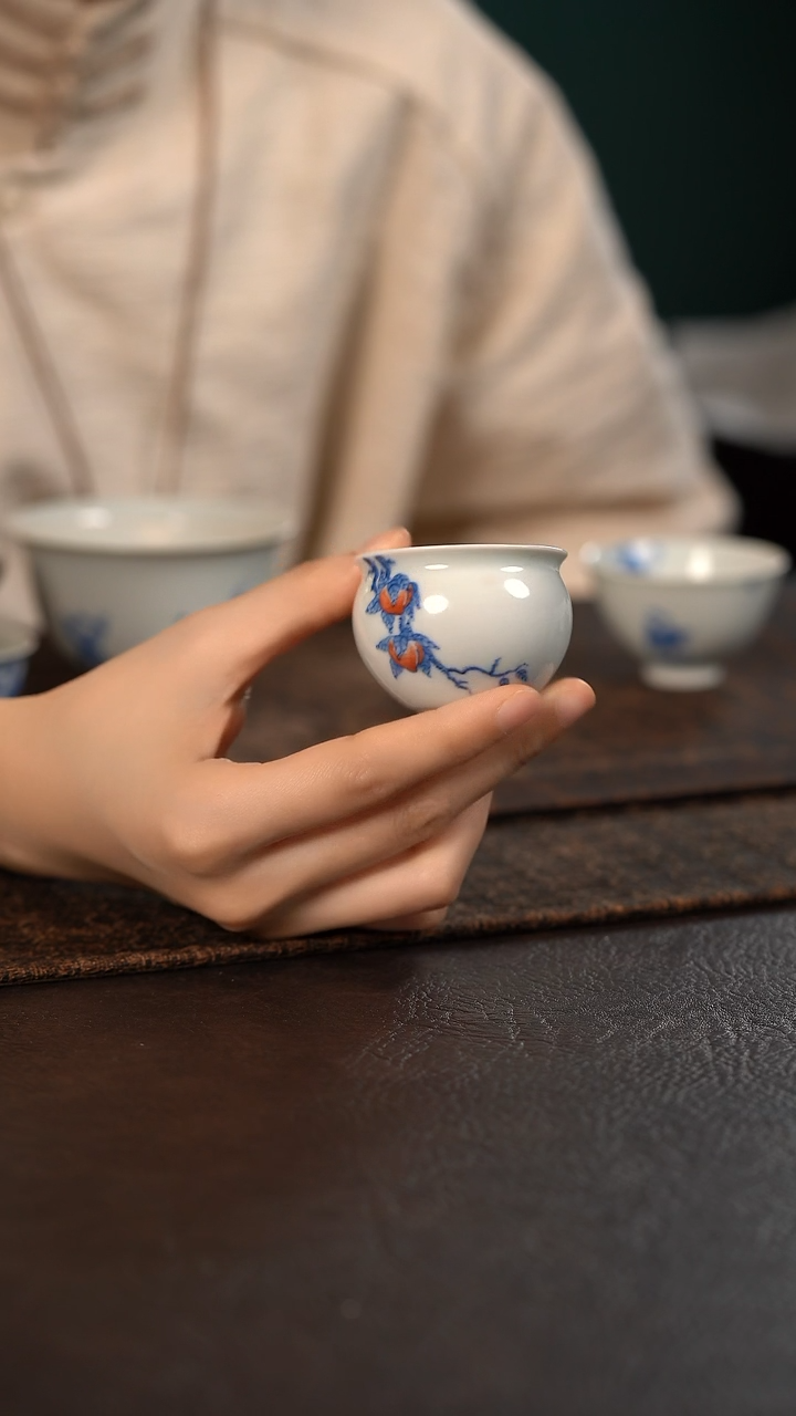 【闪购商品】杯聚澜堂寿桃小缸杯