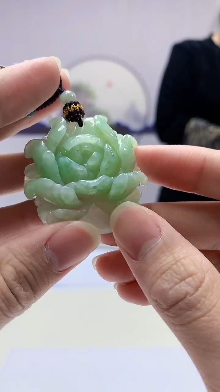 【闪购商品】定制翡翠未镶嵌4902DD-毛货挂件花牌26