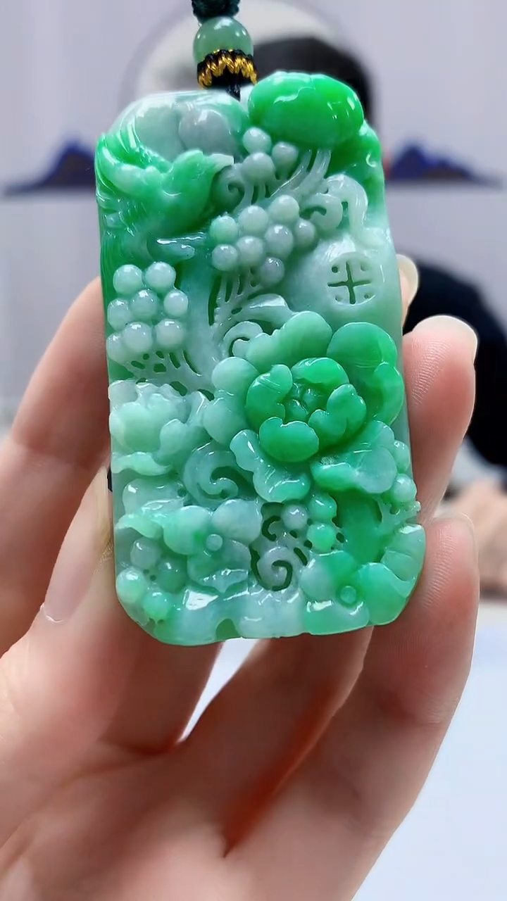 【闪购商品】定制翡翠未镶嵌5152zm-毛货挂件喜上眉梢158