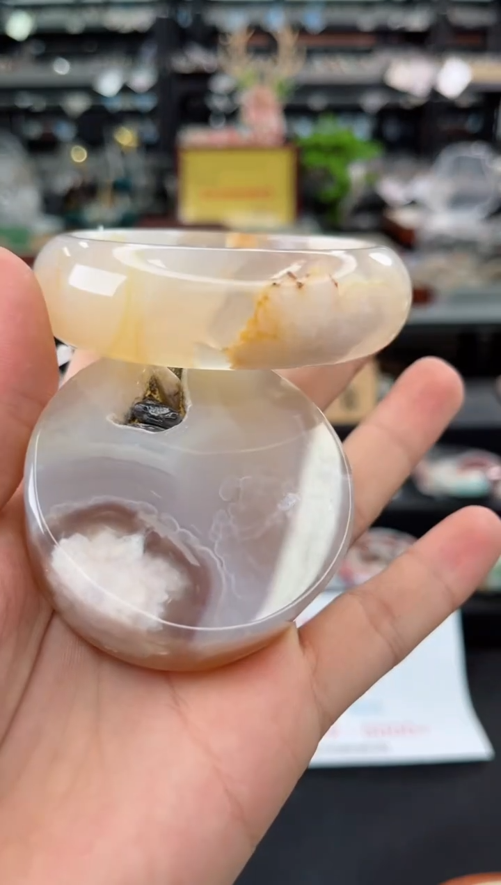 【闪购商品】石英质玉手镯未镶嵌60圈口（赠品镯心）3456269