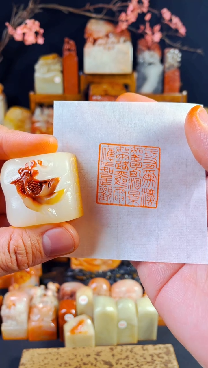 【闪购商品】寿山石印石手工篆刻《一切有为法如梦幻泡影..》