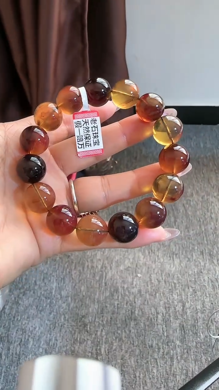 【闪购商品】琥珀手链未镶嵌规格15多宝手串#28