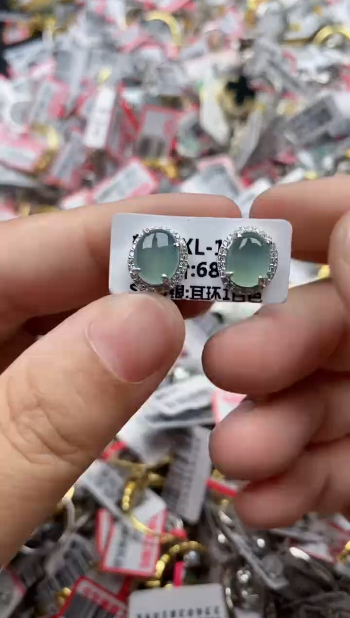 【闪购商品】翡翠戒指银S925镶嵌66666---1