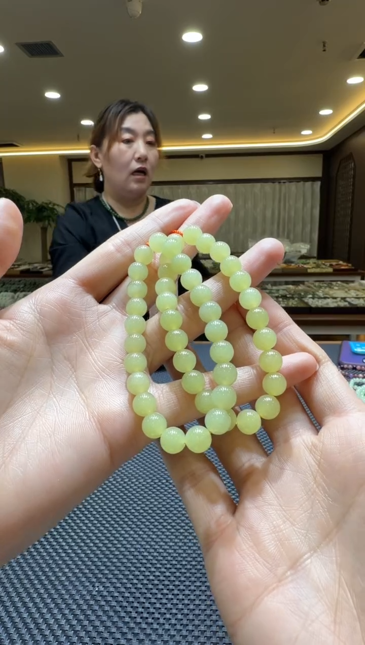 颈饰未镶嵌和田玉手串7-8mm多样性发一