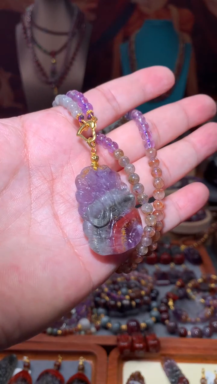 未镶嵌珠宝半成品水晶青***丝极光23凤九套链