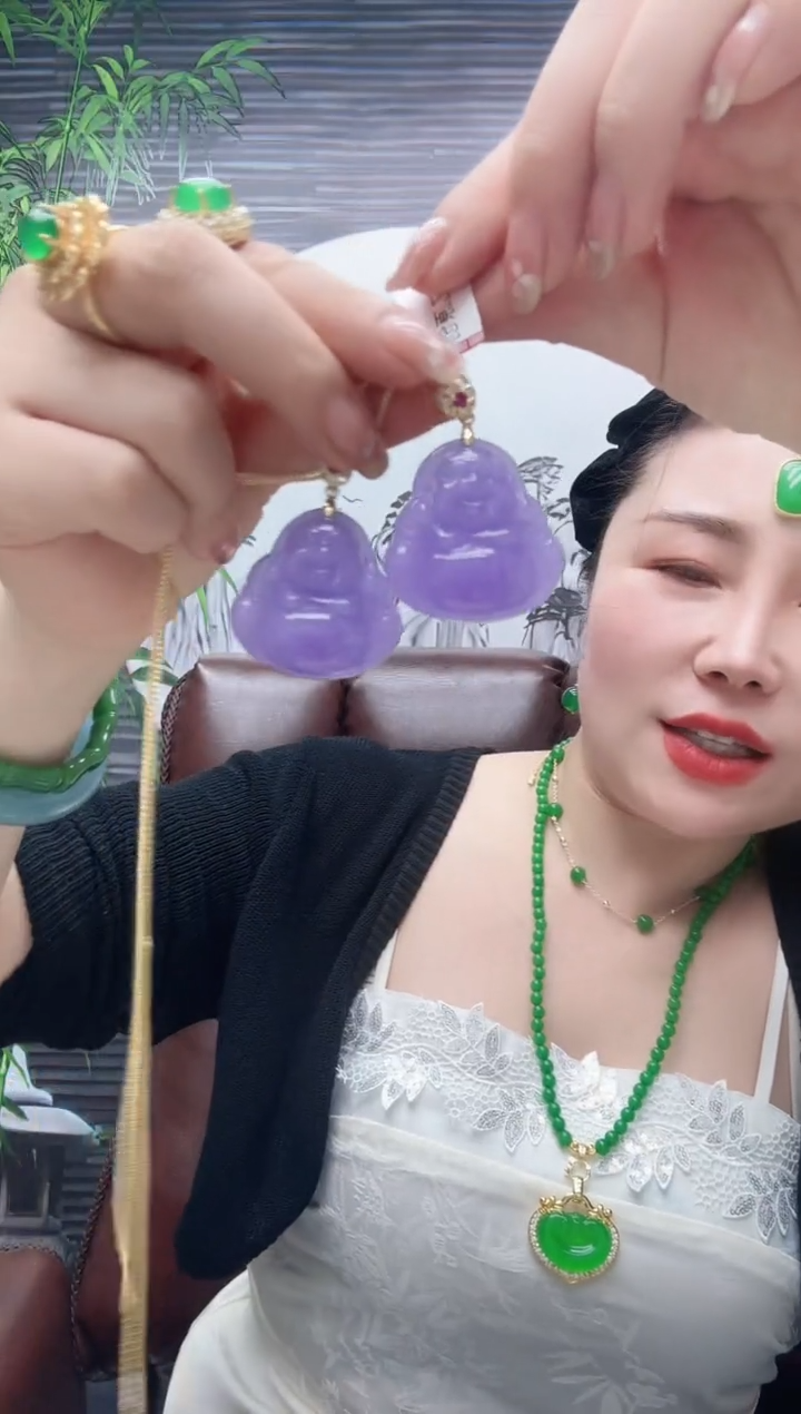 A09薰衣草佛公吊坠