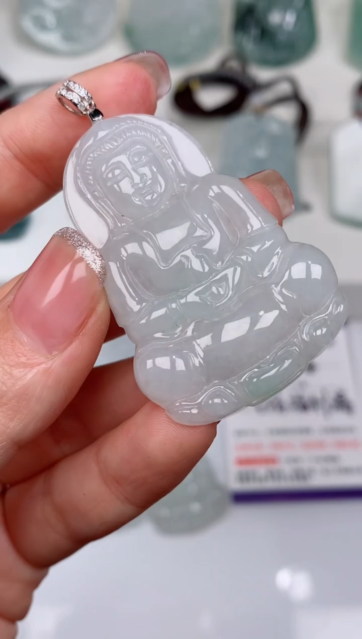 【闪购商品】翡翠颈饰银S925镶嵌吊坠