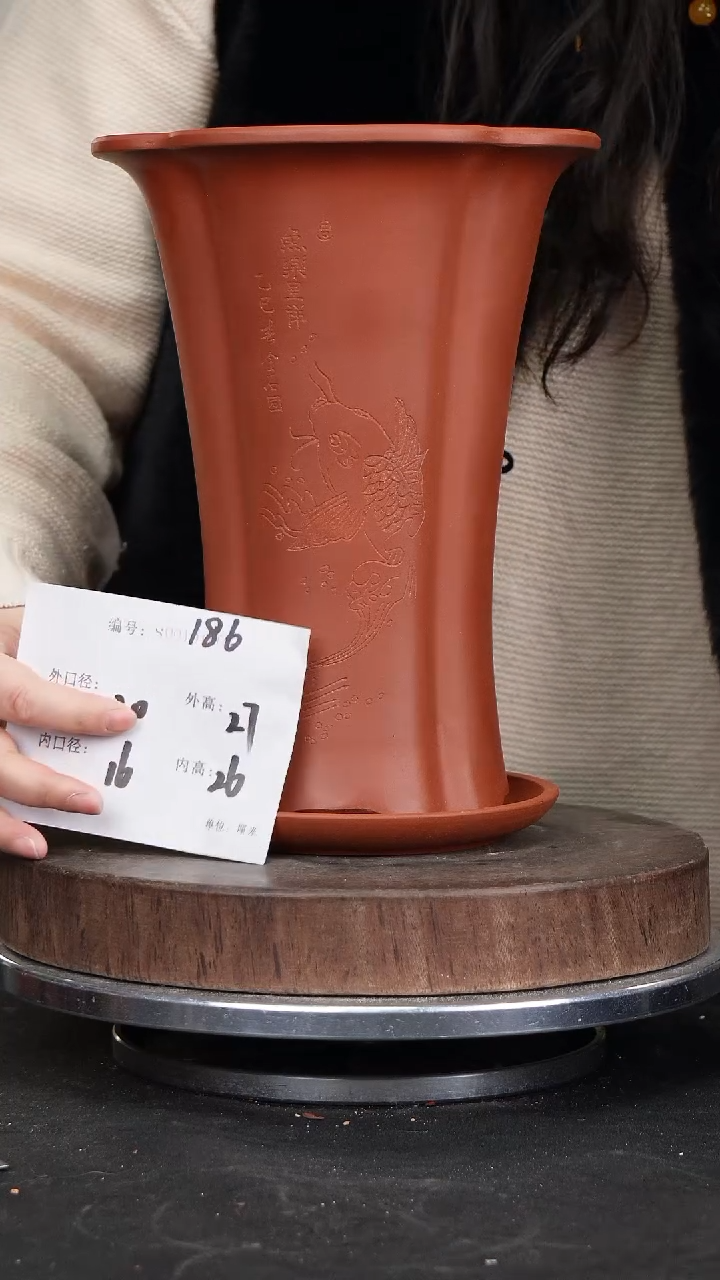 【闪购商品】紫砂花盆186+z&……紫砂花盆