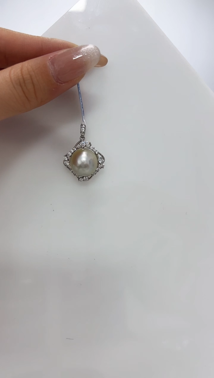 【闪购商品】海水珍珠DA银S925镶嵌吊坠 V2458