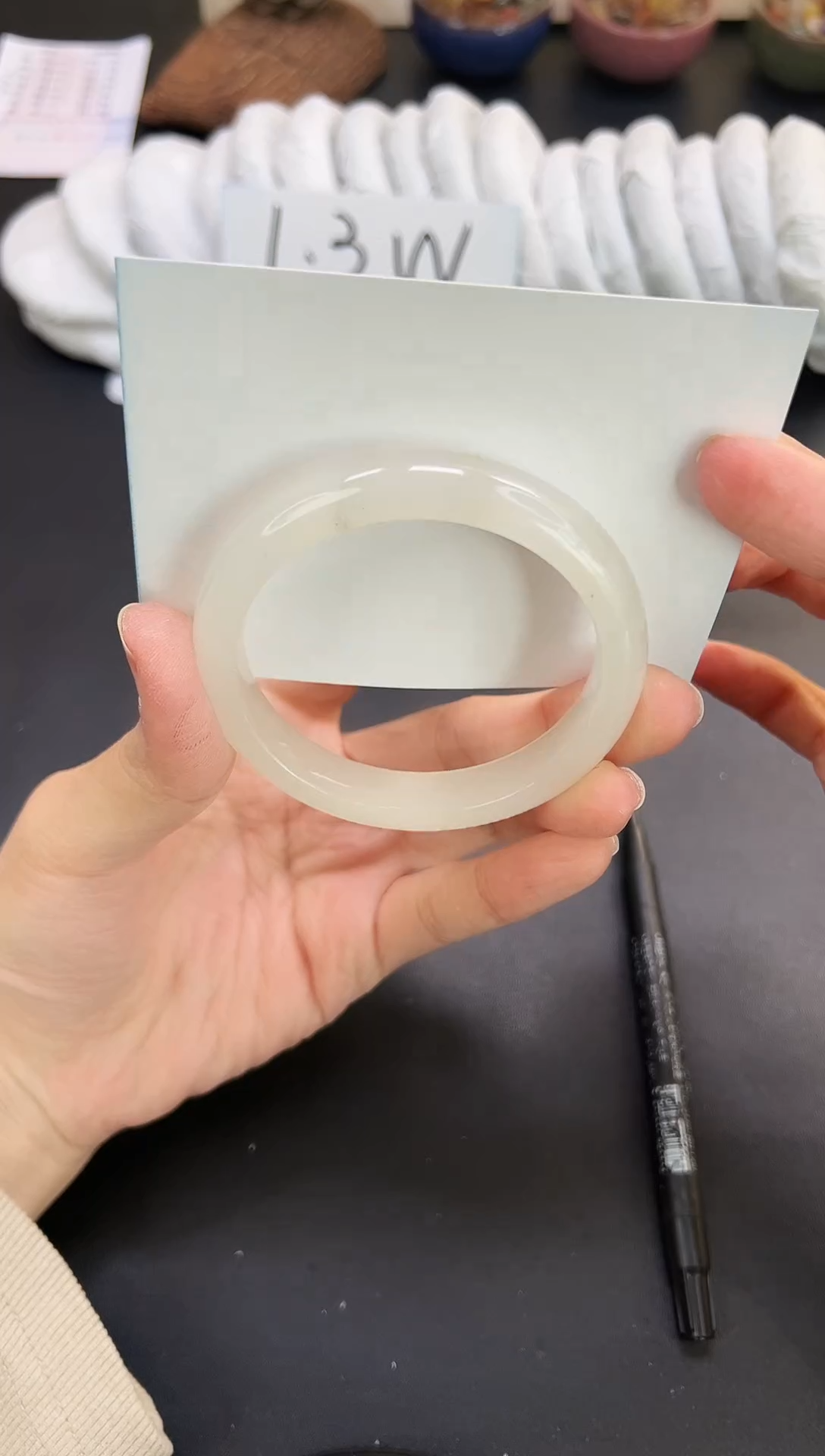 未镶嵌手镯石英质玉A204-55`56