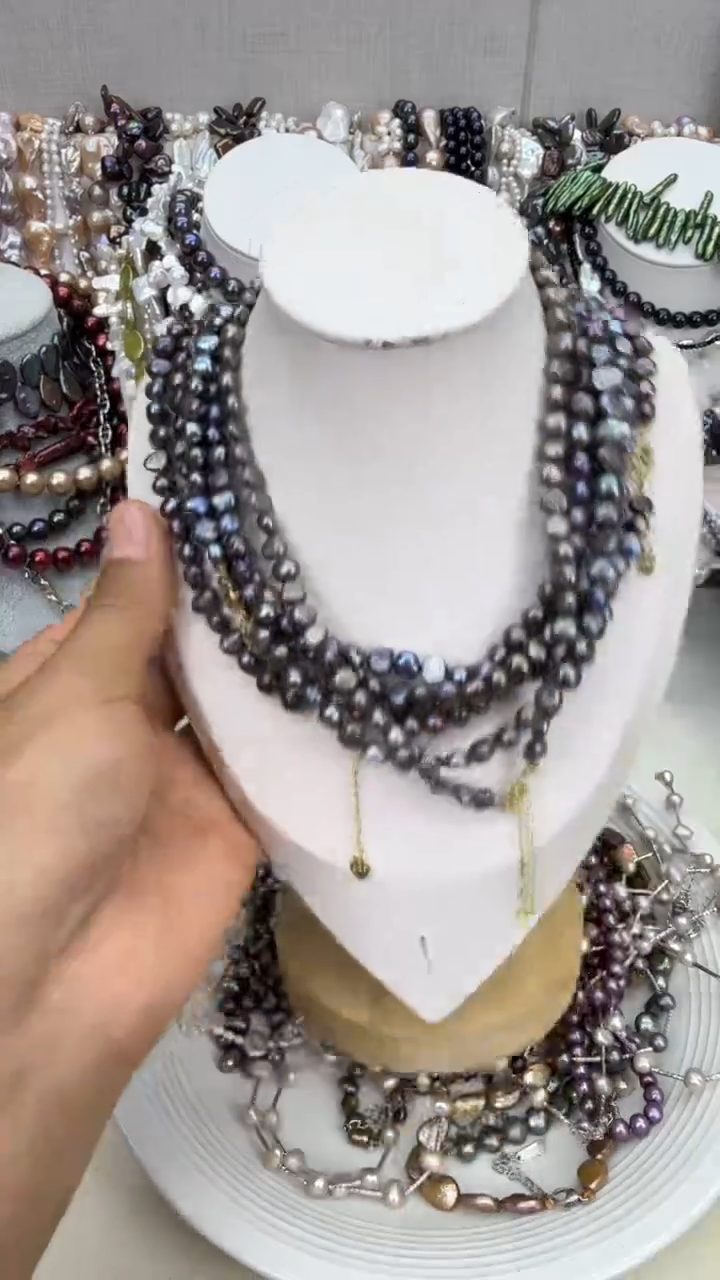 颈饰银S925镶嵌淡水珍珠1