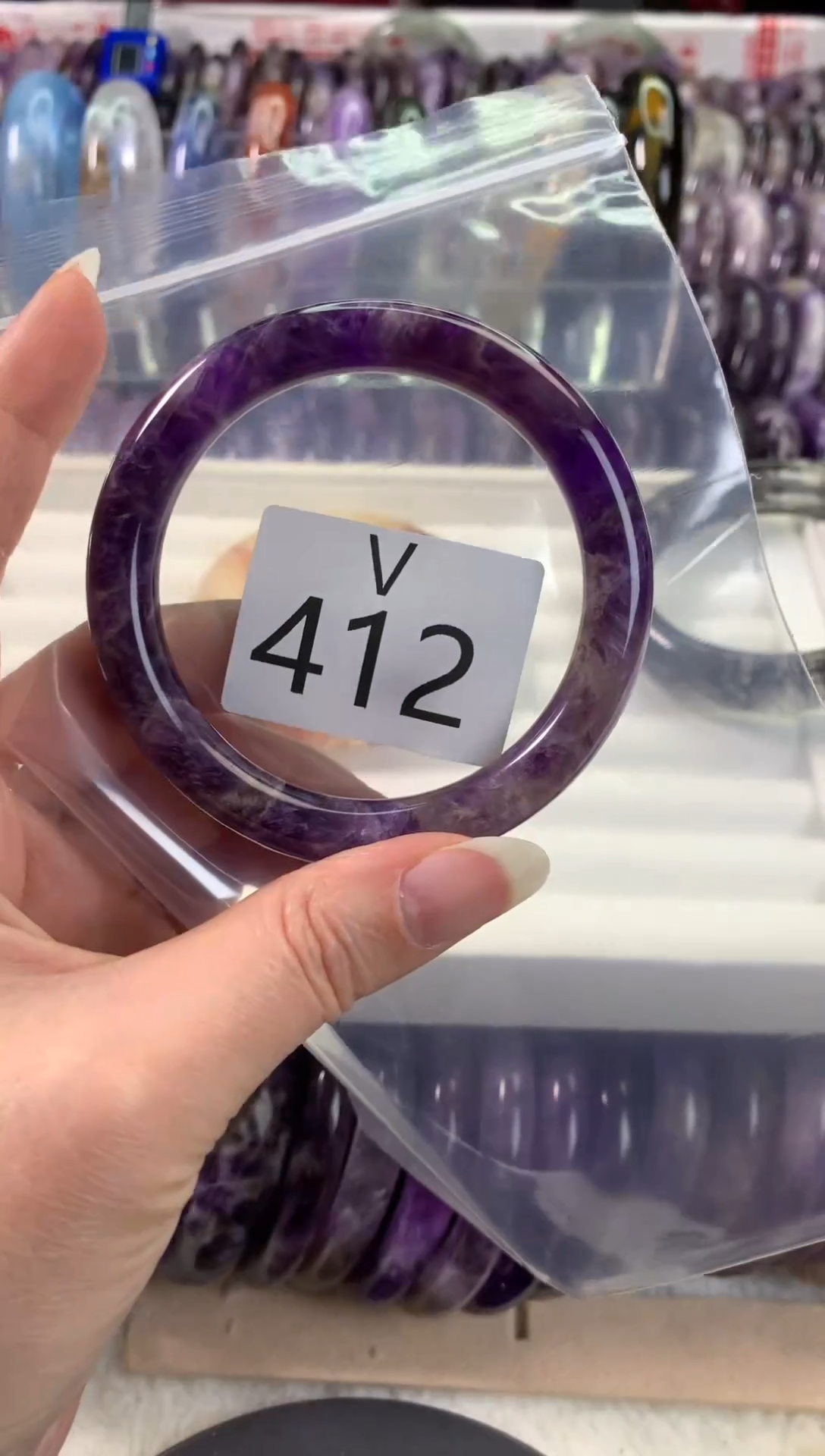 【闪购商品】水晶水晶手镯V未镶嵌412-57