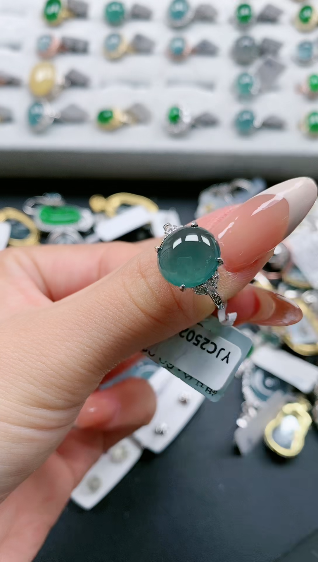 【闪购商品】翡翠戒指银S925镶嵌11111