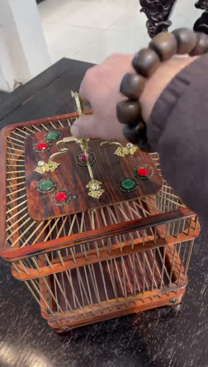 【闪购商品】木花梨木方鸟笼鸟笼