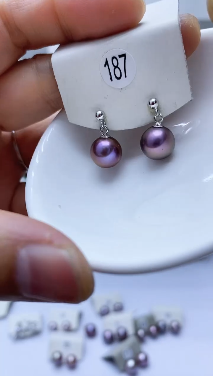 【闪购商品】淡水珍珠耳饰银S925镶嵌187