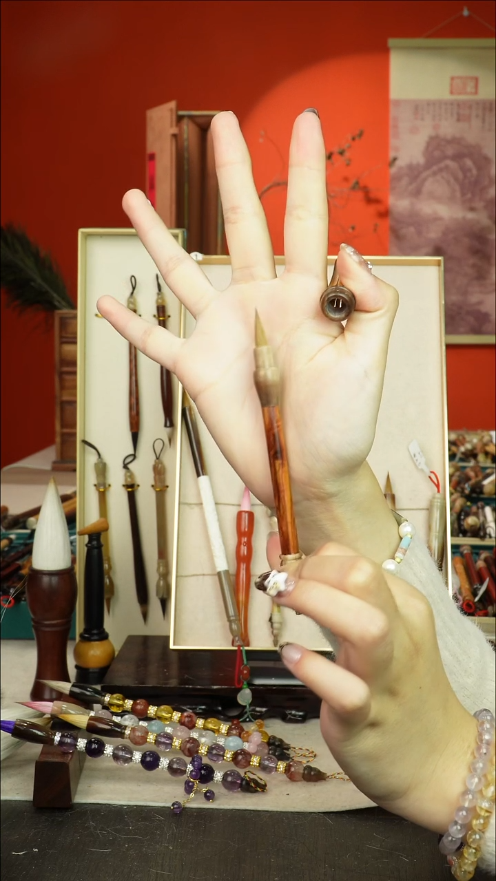 236号闪孤品高货毛笔链接 清水试笔 蘸墨不退