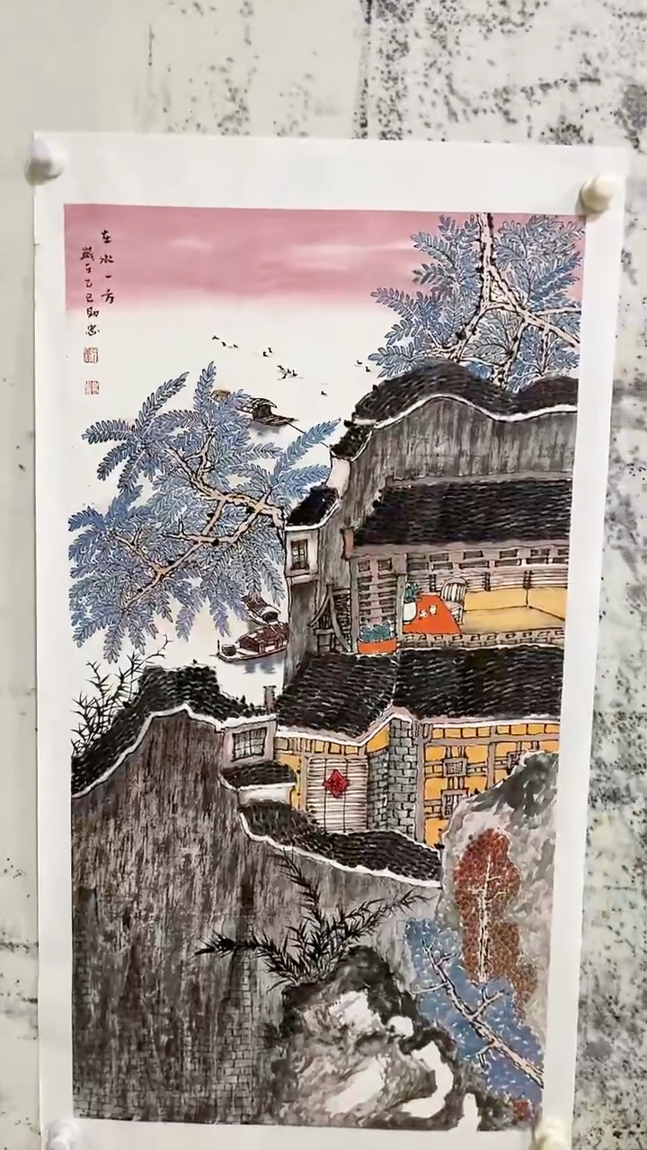 国画刘助忠国画4.5平尺